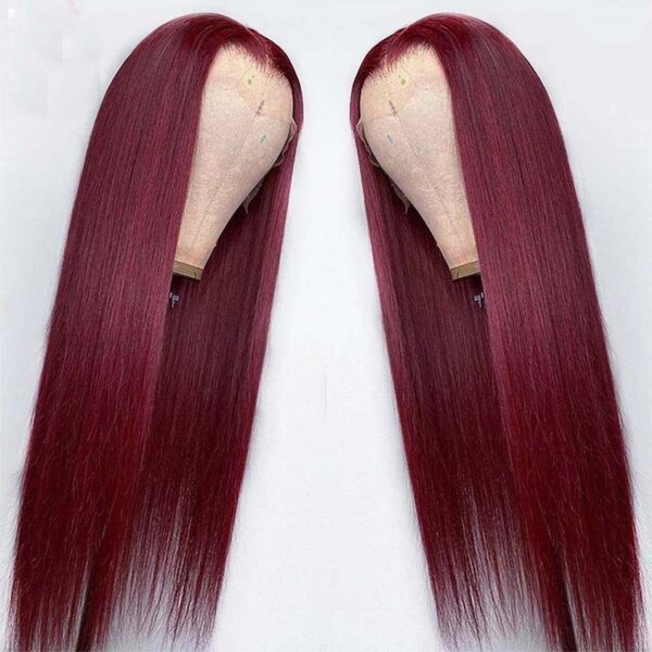 Full Headgear Long Straight Front Lace Wig Smooth Hair - Image 2