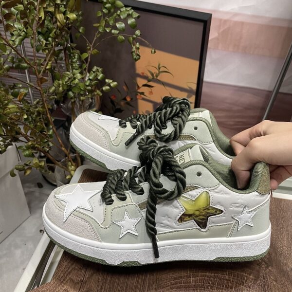 Contrast Color Casual All-match White Shoes - Image 7