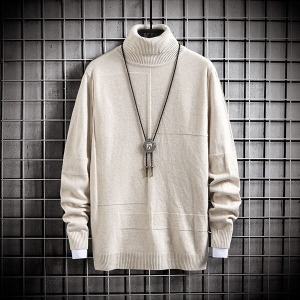 Student High Neck Pullover Knitted Sweater - Image 8