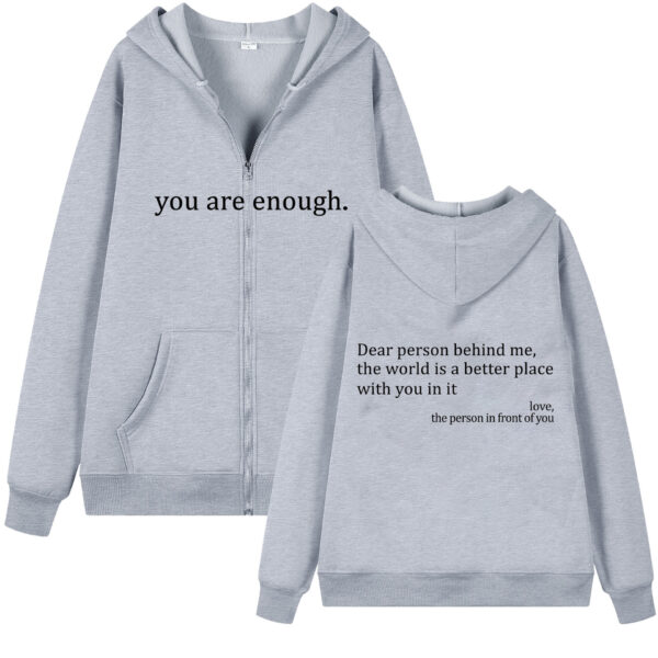 Hoodies Plus Size Sweatshirt Casual Drawstring Zipper Clothes - Image 3