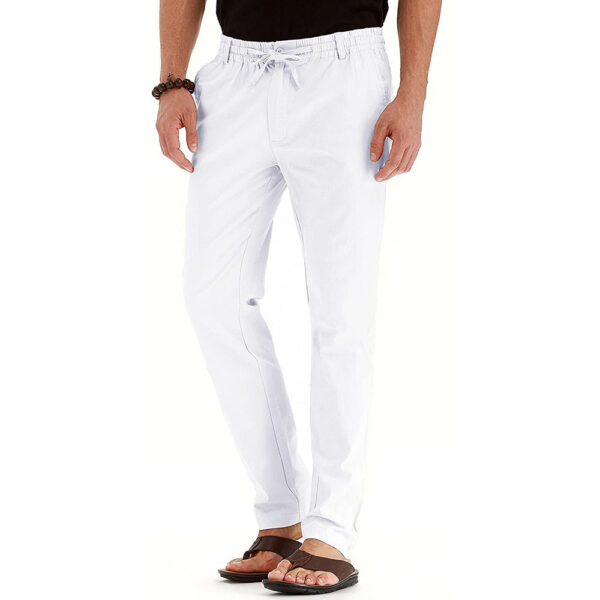 Business Casual Men's Pants Europe And The United States Loose Large Size Elastic Waist With Solid Color Sweatpants Men - Image 5