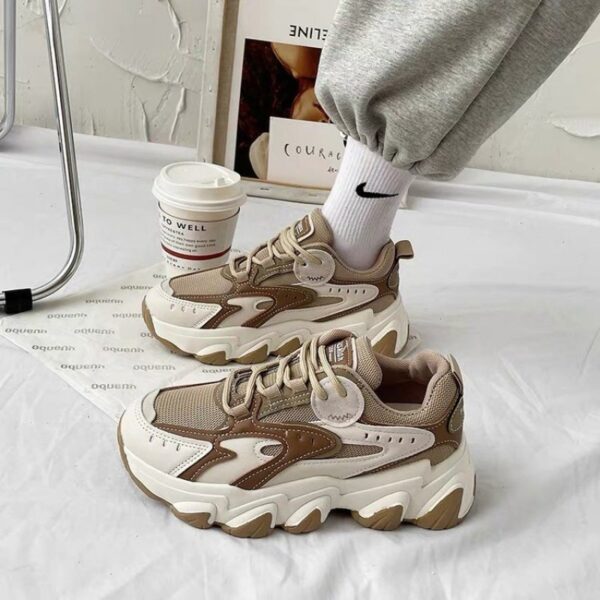 Autumn And Winter New Women's Colorblock Sneakers - Image 5