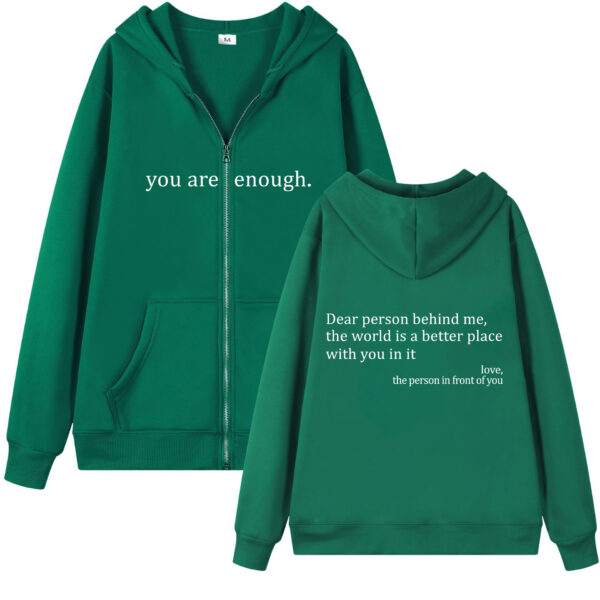 Hoodies Plus Size Sweatshirt Casual Drawstring Zipper Clothes - Image 5