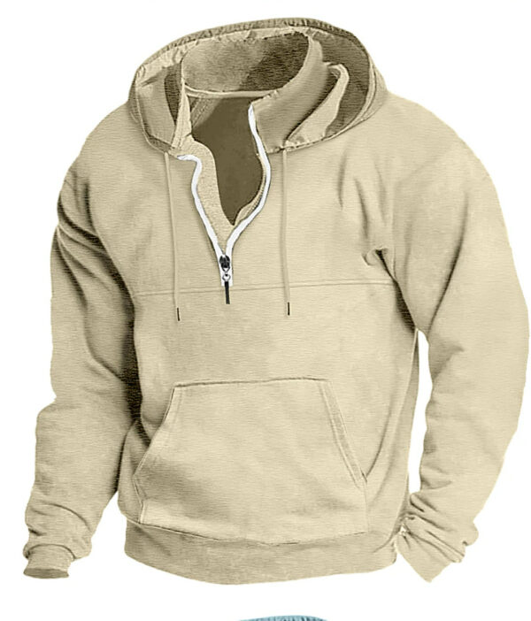 European And American Autumn And Winter New Hooded Sweater Thick Casual Jacket Men - Image 2