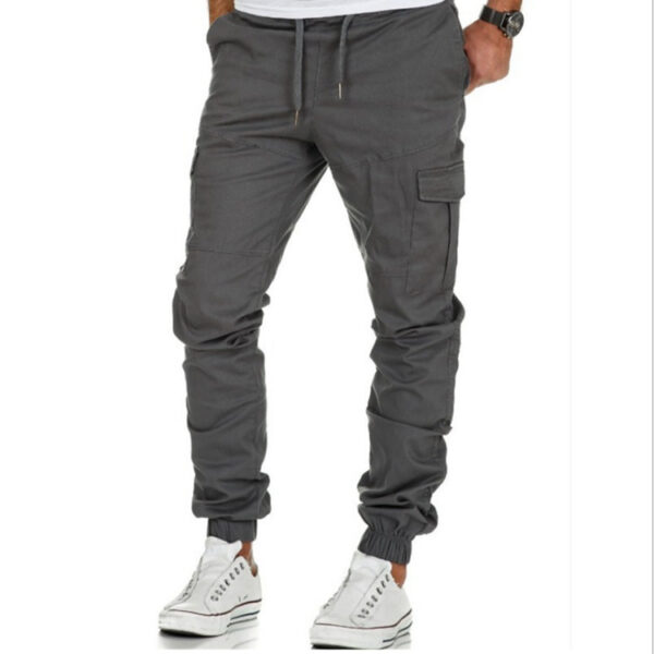 Explosive Style Tooling Multi-pocket Trousers Men's Woven Casual Pants Sports Trousers Men - Image 4
