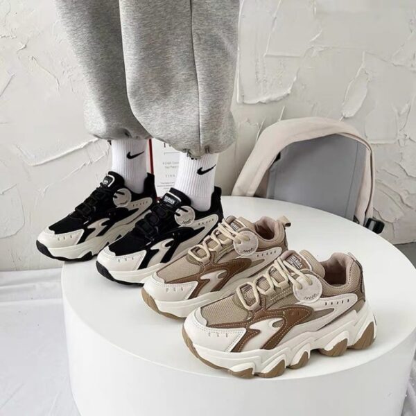 Autumn And Winter New Women's Colorblock Sneakers - Image 8