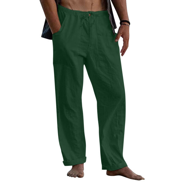 Drawstring Casual Pants Summer Solid Color Trousers - Image 7