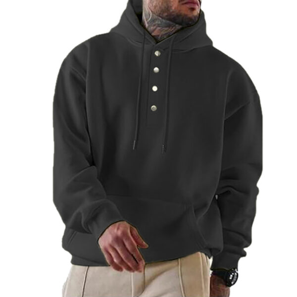 Men's Loose Fitting Casual Hooded Sweater - Image 9