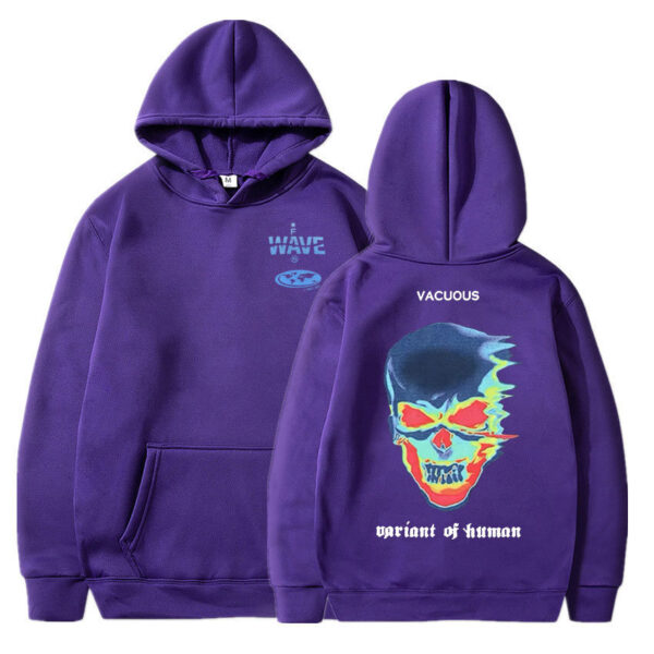 Skeleton Thermal Imaging Graphic Print Hoodie Men Women - Image 6