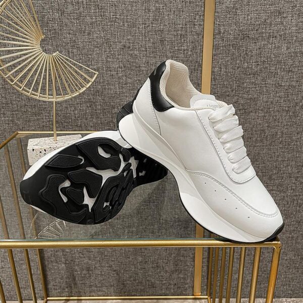 Leather Sports Casual Shoes White Shoes Four Seasons Raise The Bottom Dad Shoes - Image 7