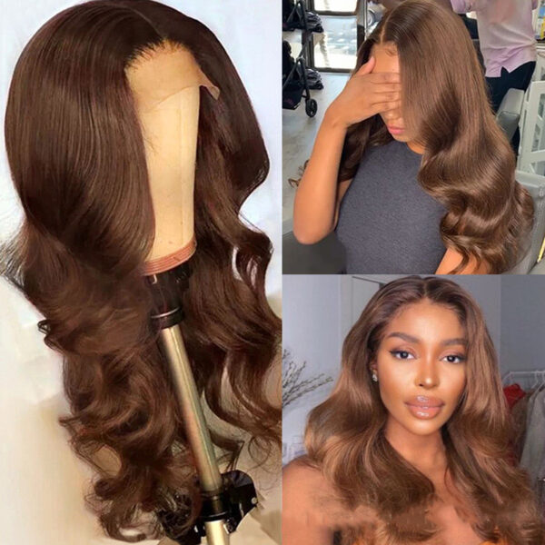 Brown Color Human Hair Wigs Human Hair Wig - Image 4