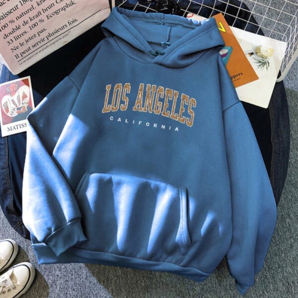 Los Angeles, California Usa City Leopard Hoodie - Image 10