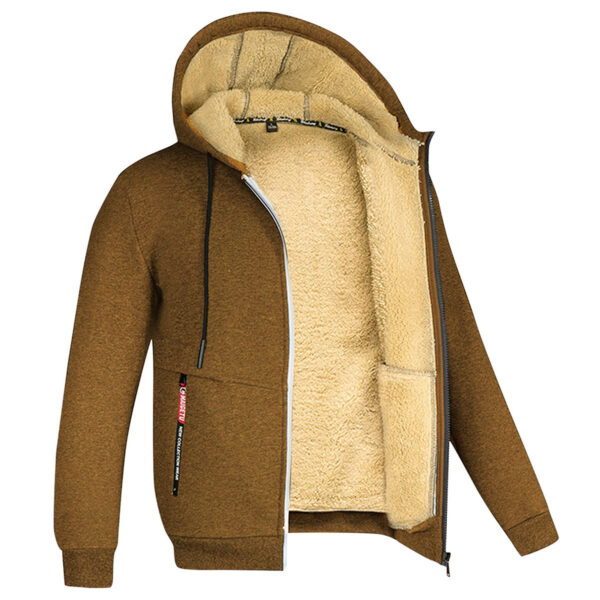 Trendy Handsome All-matchloose Coat Fleece-lined Thickened Men's Clothing - Image 2