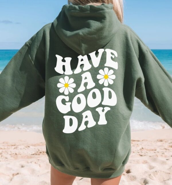 Spring And Autumn Men's Women's Hoodie Flower Print Casual Hoodie - Image 5