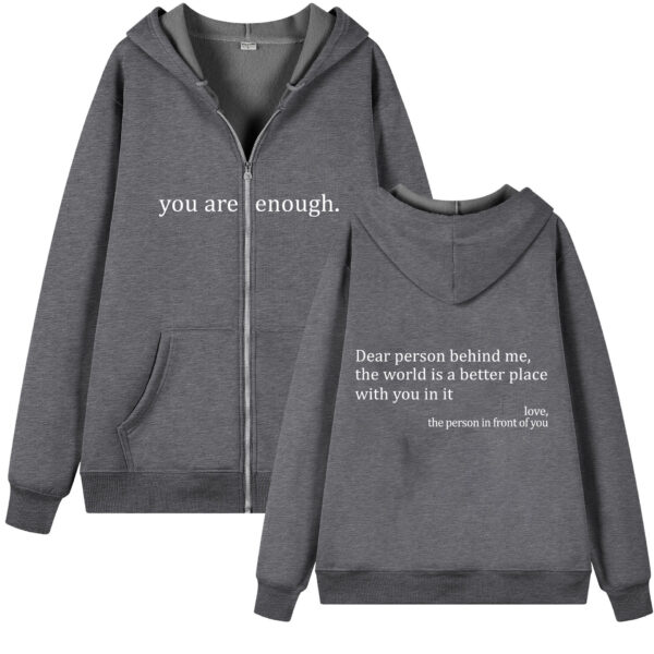 Hoodies Plus Size Sweatshirt Casual Drawstring Zipper Clothes - Image 4