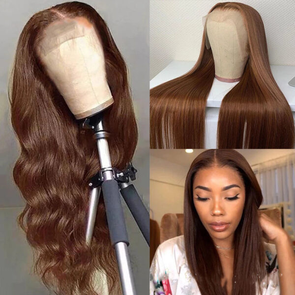Brown Color Human Hair Wigs Human Hair Wig - Image 2