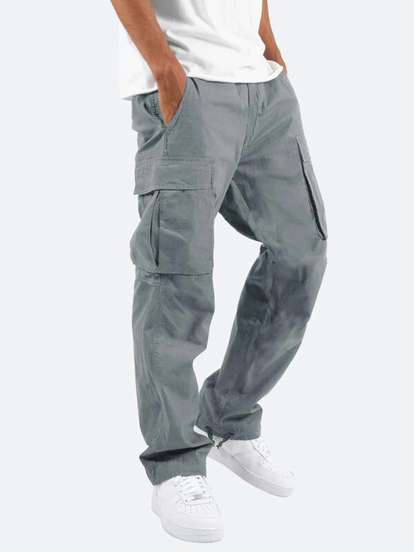 Men's Workwear Drawstring Multi-pocket Casual Pants - Image 8