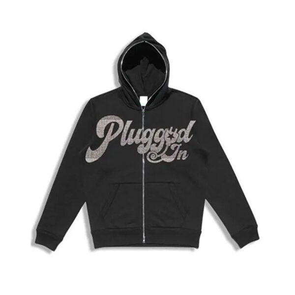 Fashion Men's Hoodies Letters Rhinestone Loose Cardigan Zipper Sweater - Image 6