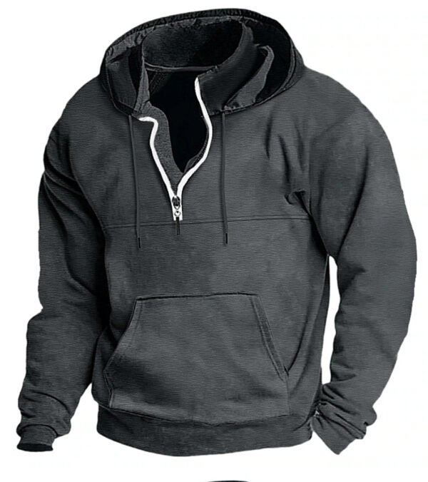 European And American Autumn And Winter New Hooded Sweater Thick Casual Jacket Men - Image 4