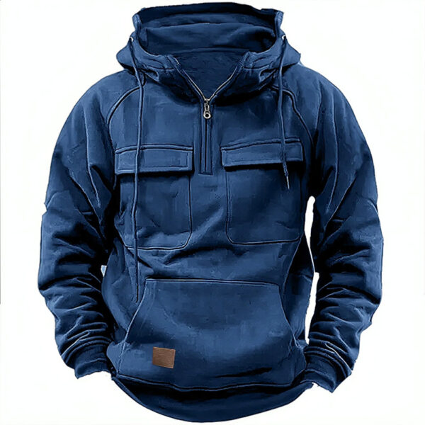 Men's Solid Color Casual Sweatshirt - Image 3