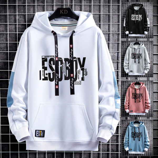 Korean Style Hooded Pullover Casual Long Sleeve Sweatshirt - Image 8