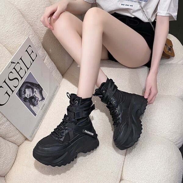 Women's Platform Height Increasing Casual Sneakers - Image 6