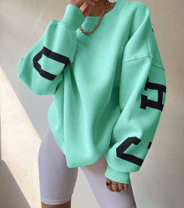 Women's Casual Fashion Print Thickened Versatile Top - Image 9