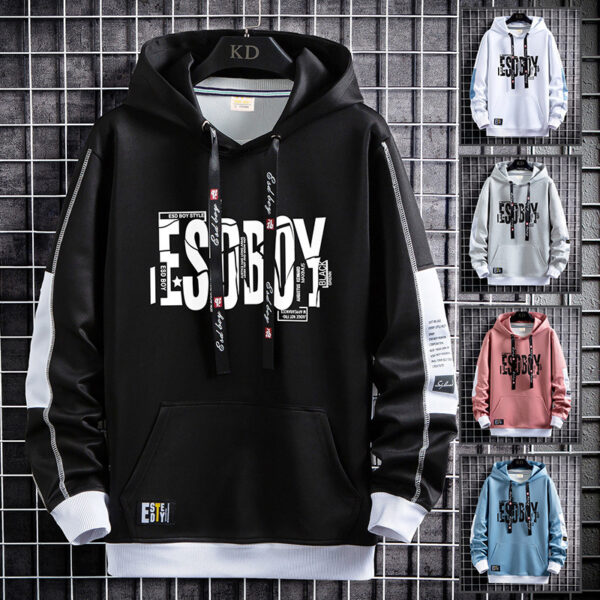 Korean Style Hooded Pullover Casual Long Sleeve Sweatshirt - Image 6