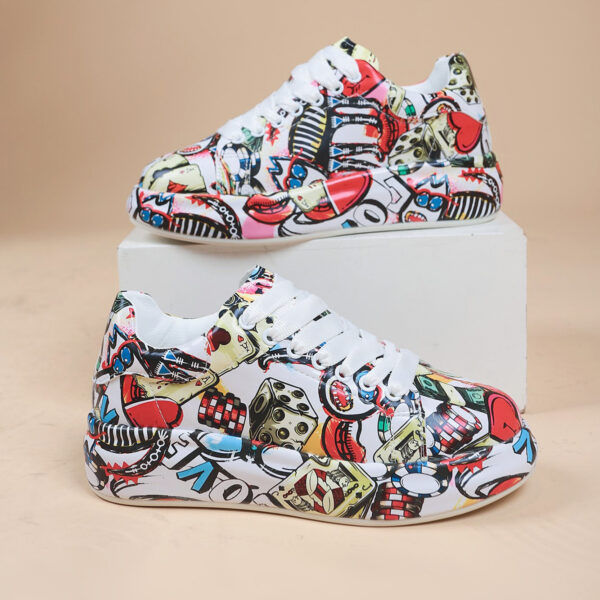 Hand-painted Shoes Women's Platform Casual Shoes Painted Sports - Image 2