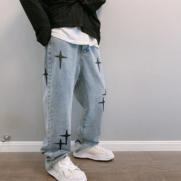 Spring And Autumn Fashion Casual Men's Nine Point Jeans - Image 4