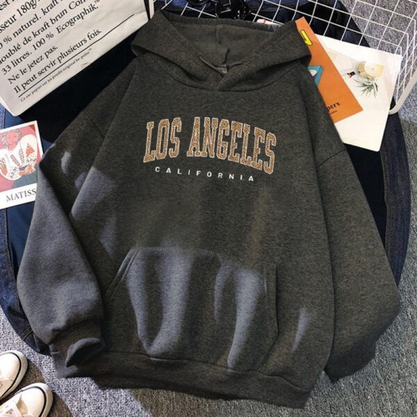 Los Angeles, California Usa City Leopard Hoodie - Image 5