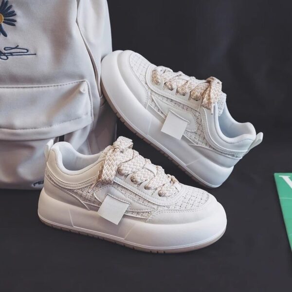 Thick Bottom Spring And Autumn Milk Fufu Show Feet Little Wild Original Niche Sports Board Shoes - Image 7