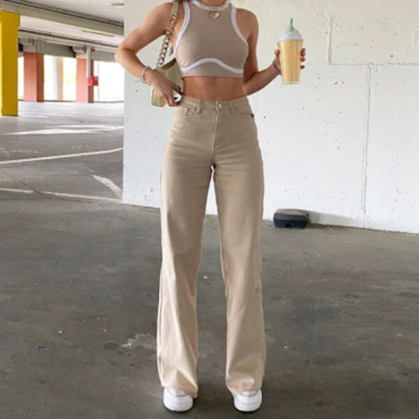 Spice Girl Style High Waist Slim Jeans Bell Bottoms - Image 6