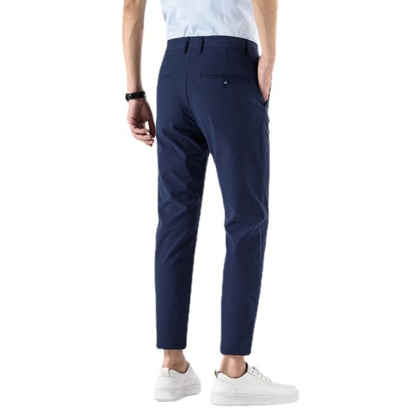 Casual Cropped Pants Men's Spring And Autumn Slim Fit Skinny Business Men's Suit Pants Korean Fashion - Image 2