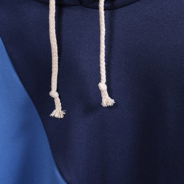 Casual Men's Loose Stitching Hooded Pullover Sweater - Image 4
