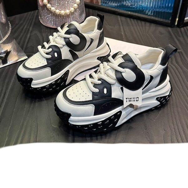 Thick-soled Leather Sports Casual Shoes Breathable - Image 6