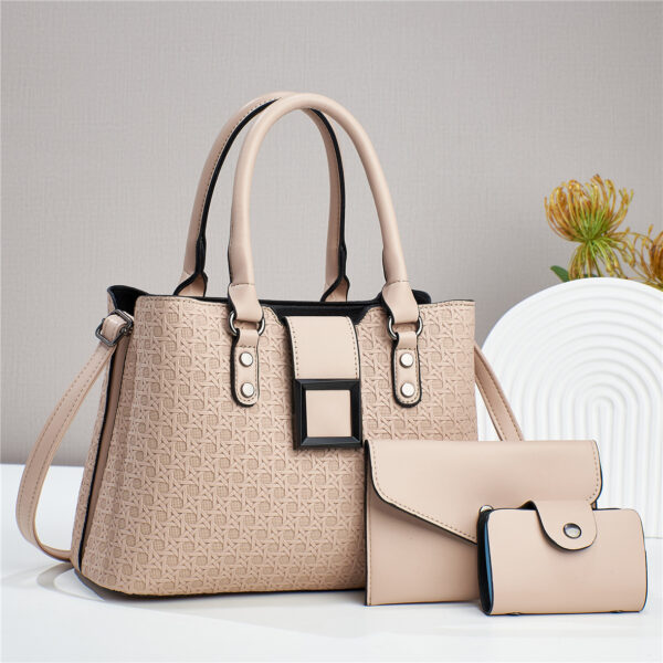 Three-piece Textured Large Capacity Women's One Shoulder Crossbody Bag - Image 5