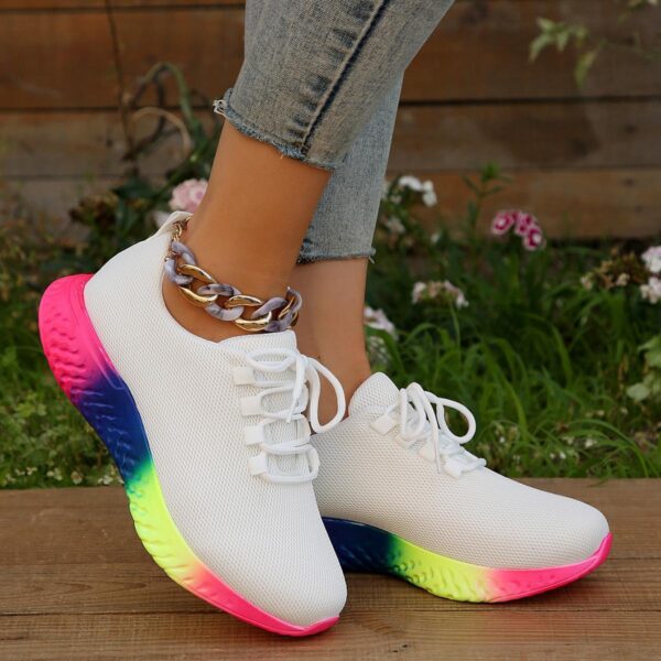 Women's Plus Size Rainbow Low Stretch Pumps - Image 8