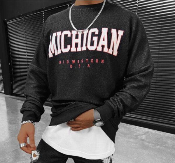 3D Digital Printing Men's Round Neck Polyester Hooded Sweatshirt - Image 5