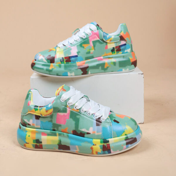 Hand-painted Shoes Women's Platform Casual Shoes Painted Sports - Image 7