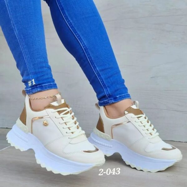 Women's Fashion Heel Lifed Sneakers - Image 6