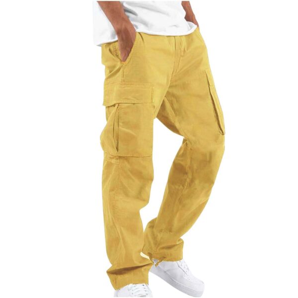Men's Workwear Drawstring Multi-pocket Casual Pants - Image 7