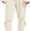 Men's Cotton And Linen Trousers Ankle Strap Pants Medieval Viking - Image 3