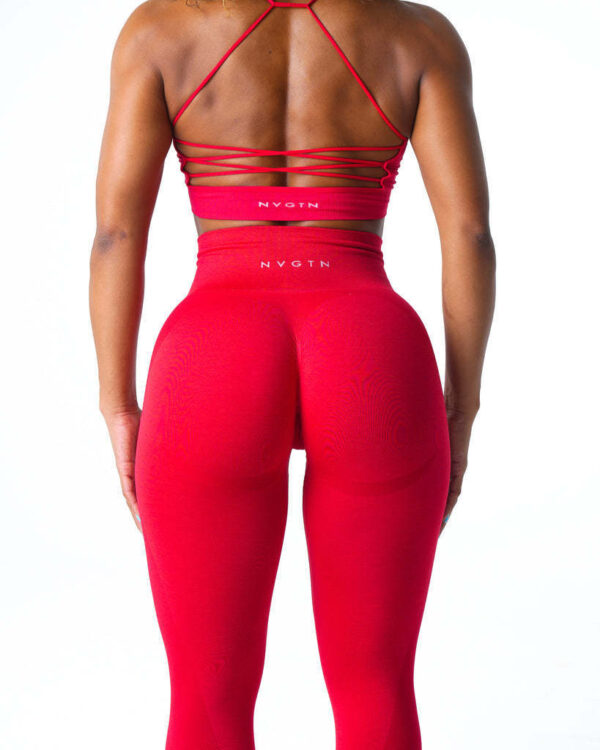 Female Skinny Hip Raise Seamless Workout Ankle Length Pants - Image 2