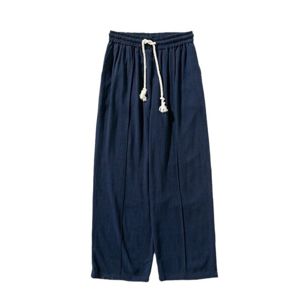 Chinese Style Cotton And Linen Trousers Linen Straight Pants Loose Casual Pants Harem Pants Hong Kong Style