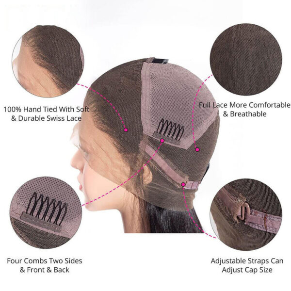 Full Lace Head Cover With Real Hair - Image 2