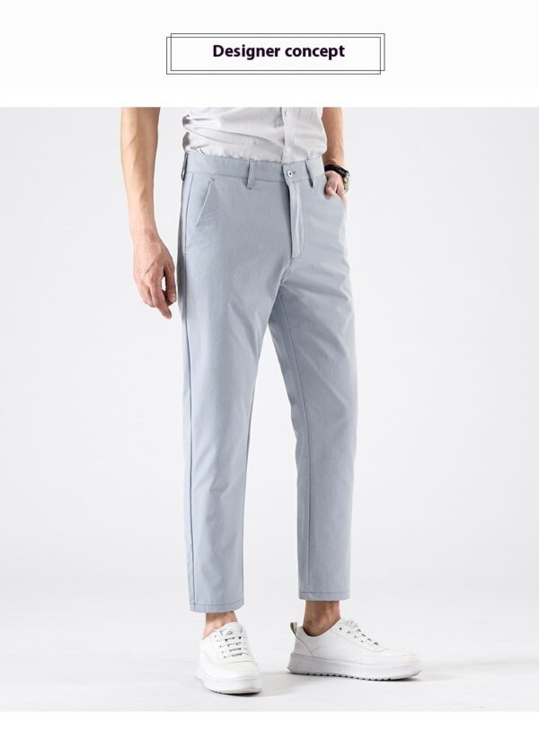 Casual Cropped Pants Men's Spring And Autumn Slim Fit Skinny Business Men's Suit Pants Korean Fashion - Image 10