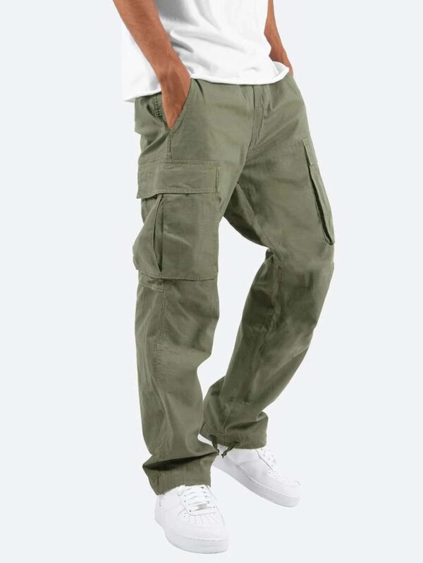 Men's Workwear Drawstring Multi-pocket Casual Pants - Image 2