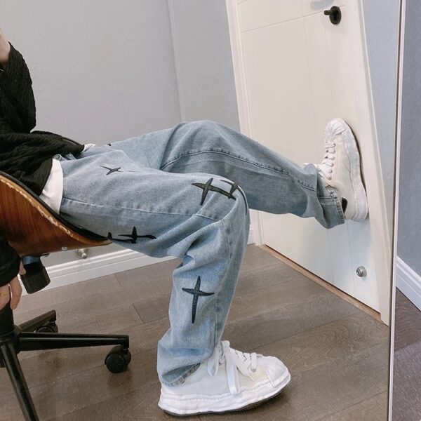 Spring And Autumn Fashion Casual Men's Nine Point Jeans - Image 2