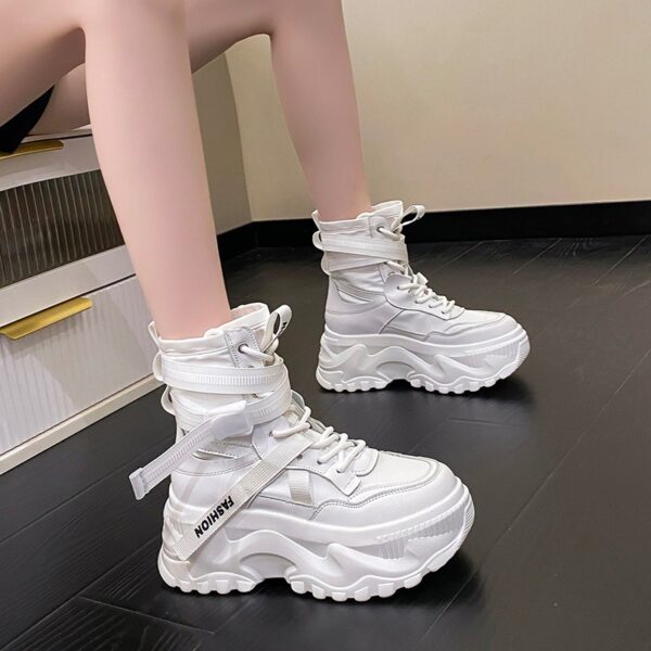 Women's Platform Height Increasing Casual Sneakers - Image 4